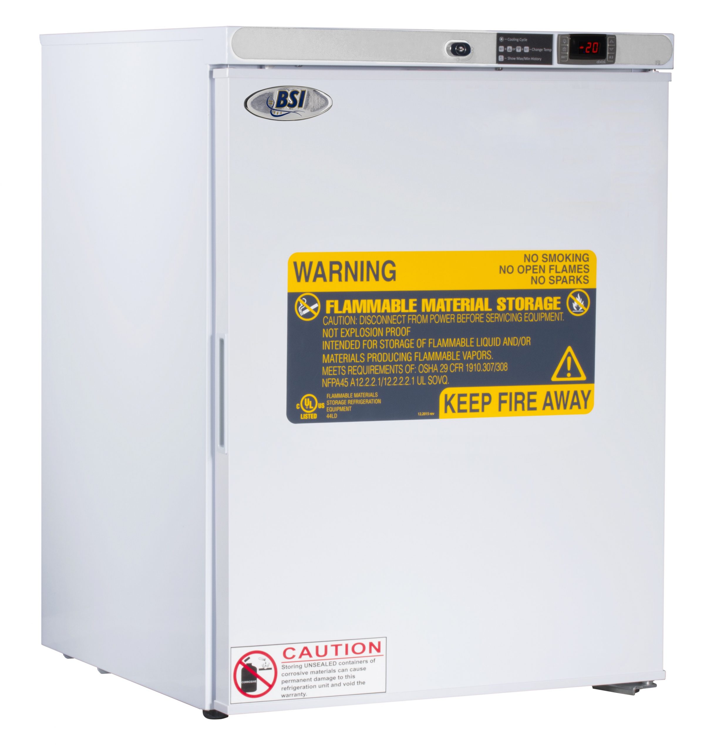 BSI Silver Series Freestanding Undercounter Flammable Material Storage  Manual Defrost Freezer