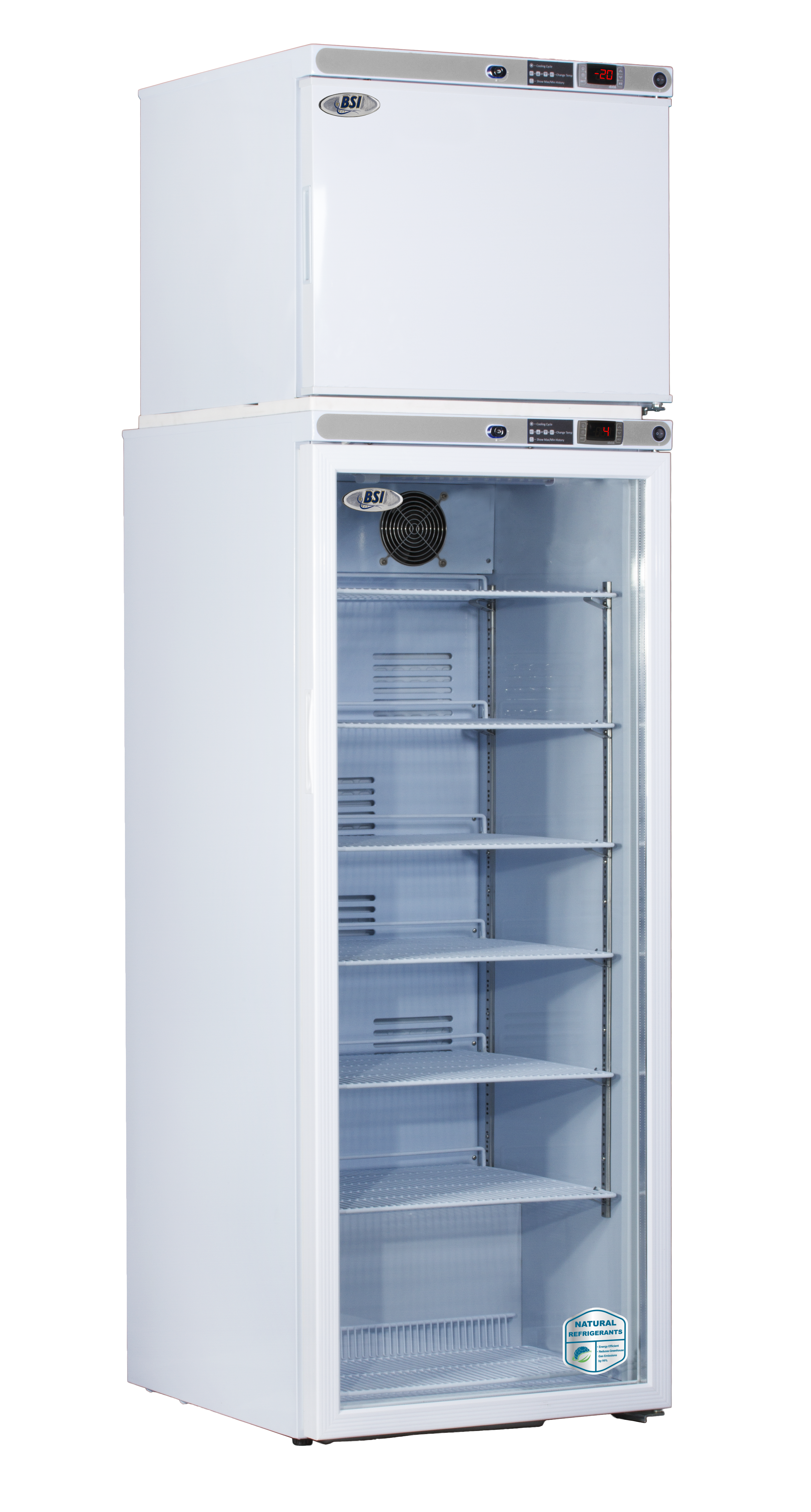 BSI Silver Series Dual Temperature Glass Door Refrigerator/Freezer