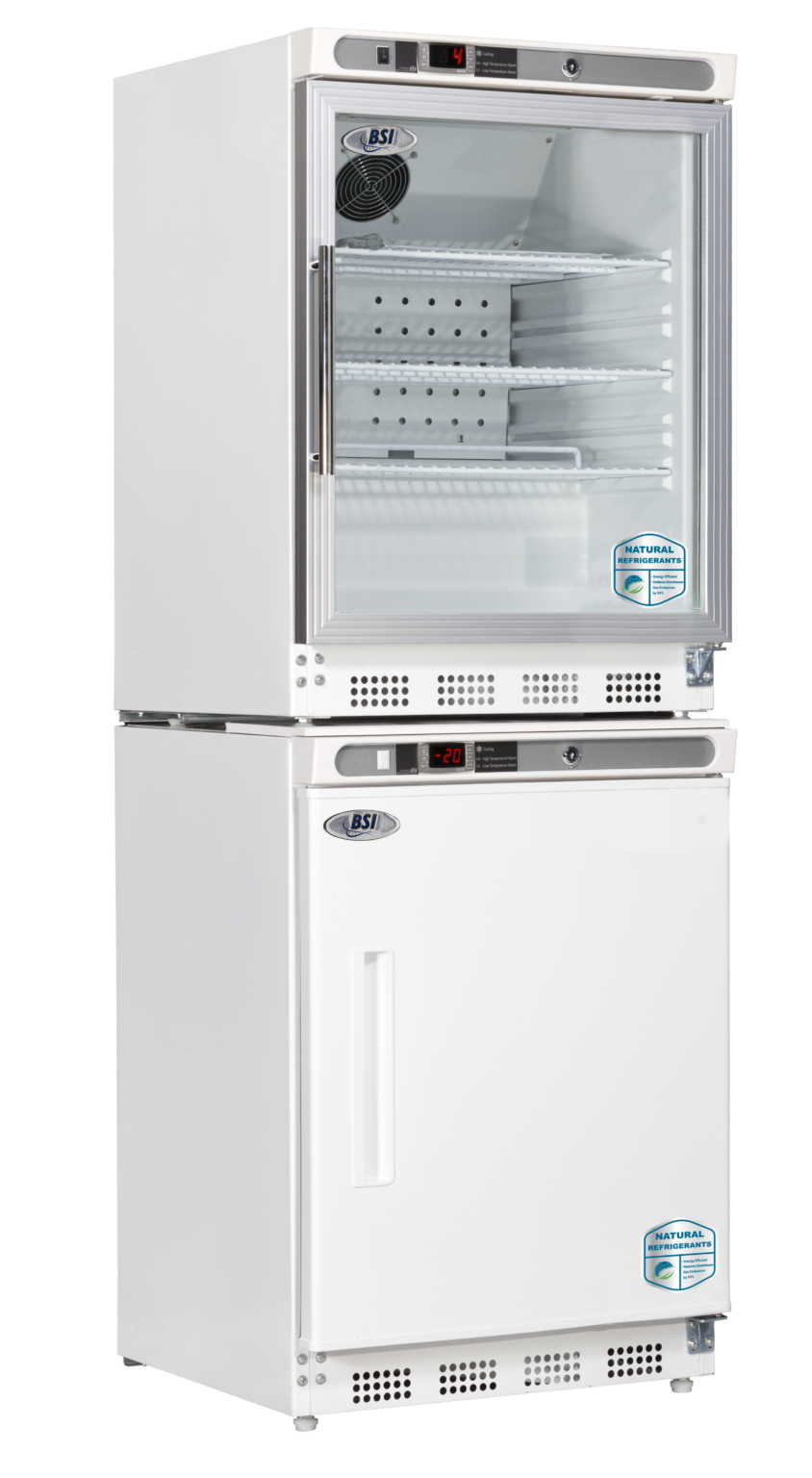 BSI Silver Series Dual Temperature Glass Door Refrigerator/Freezer 9