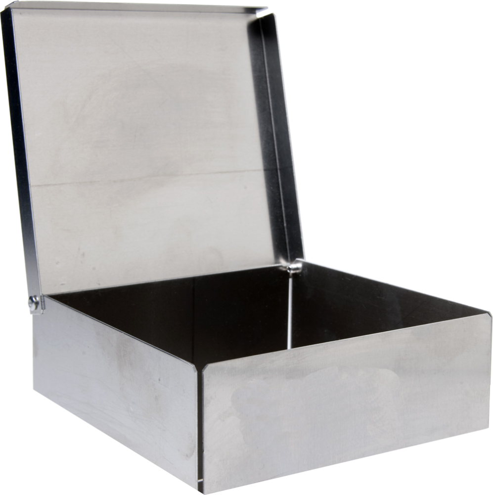 Standard 2 Aluminum Boxes Without Dividers with Rivet-Hinge Lid