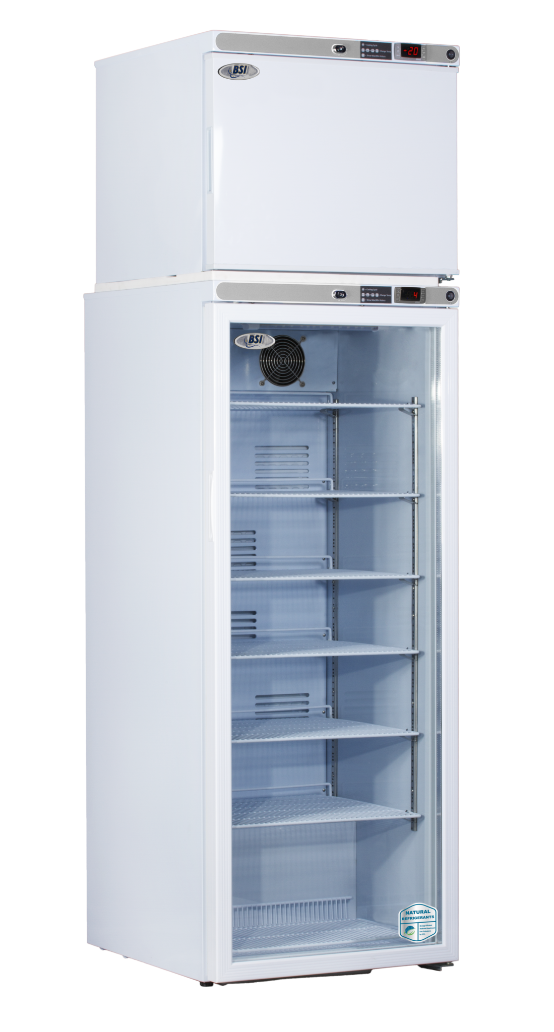 BSI Silver Series Dual Temperature Glass Door Refrigerator/Freezer 12