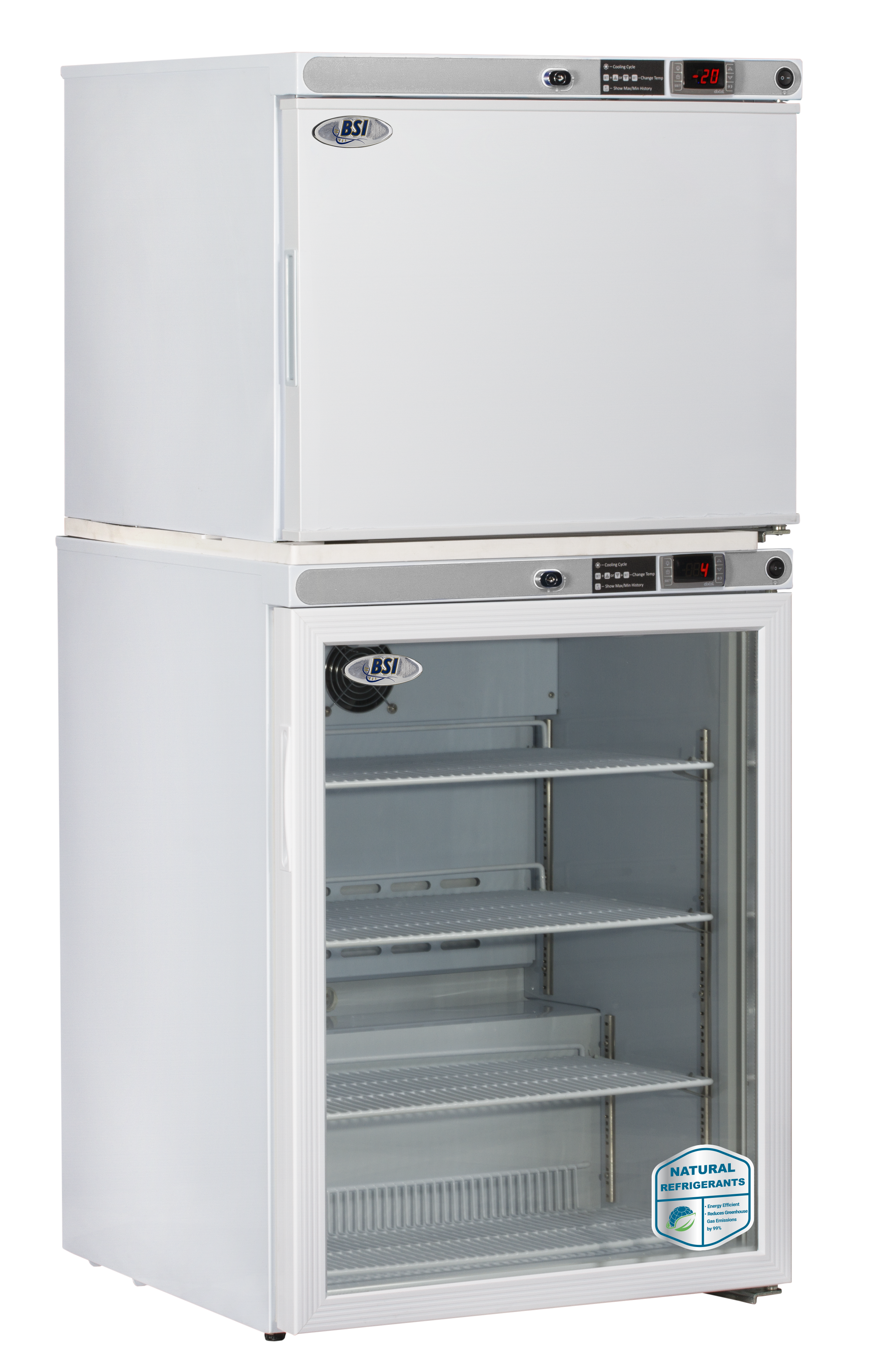 BSI Silver Series Dual Temperature Glass Door Refrigerator/Freezer