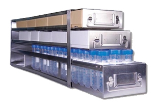 Upright Freezer 2-Drawer Rack for 15 mL Tubes