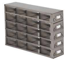 Stainless Upright Freezer Racks for 25-place Slide Boxes