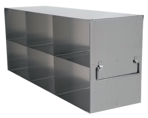 Stainless Upright Freezer Racks for 3.75 Inch Boxes