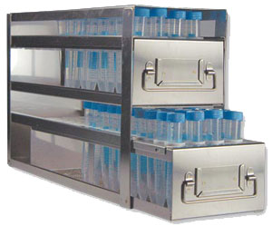 Stainless Upright Freezer Racks for Centrifuge Tubes