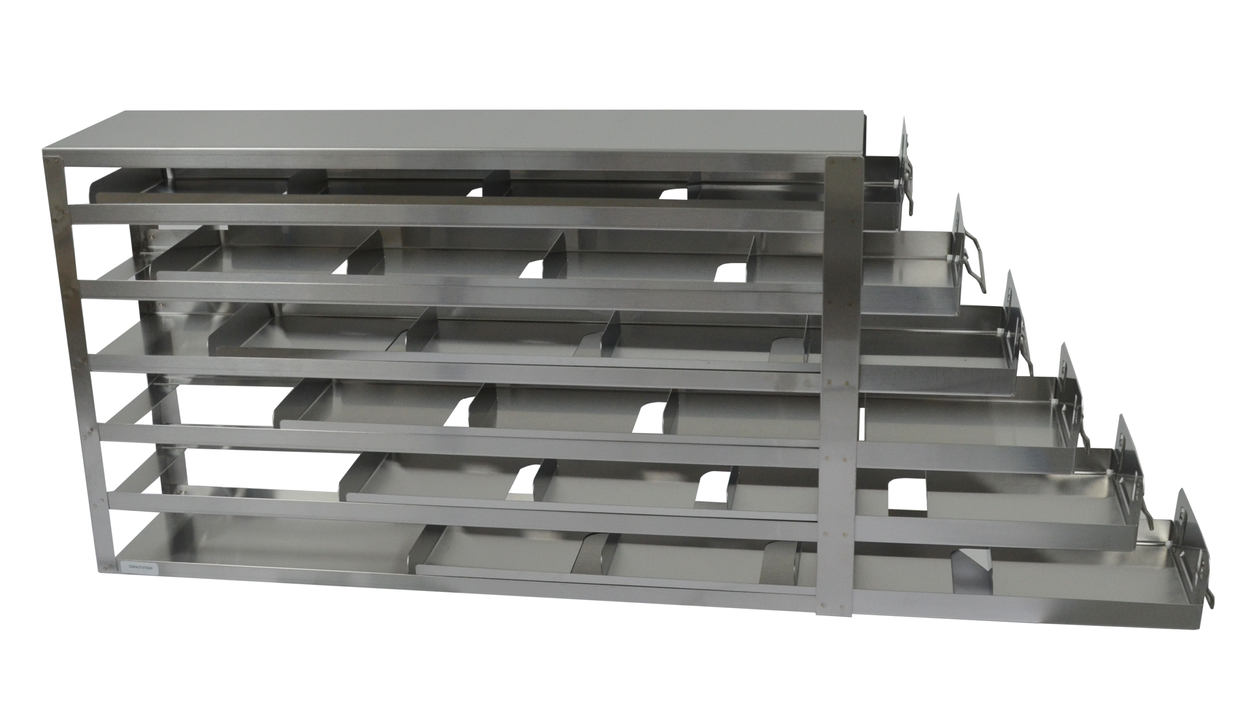 Upright Freezer Sliding Tray (Drawer) Rack for 2" Boxes - Rack Only (for 2" Boxes; 4 deep by 6 high)