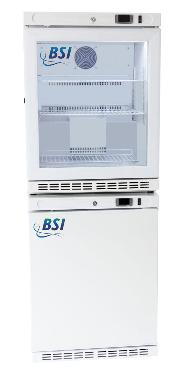 BSI Silver Series 8 Cu. Ft. Dual Temperature Laboratory Refrigerator & Freezer | Glass Door