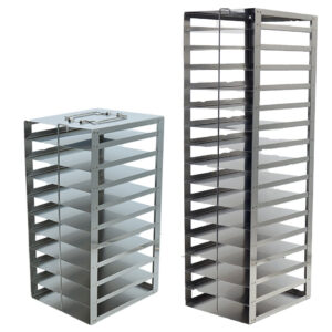 Stainless Vertical Freezer Racks for 100-place Slide Boxes