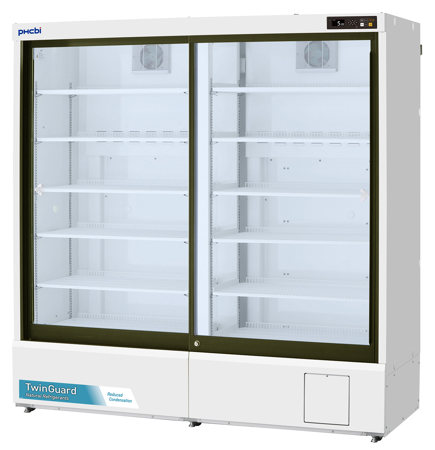 PHCbi TwinGuard Natural Refrigerants 41.1 Cu. Ft. Pharmaceutical Refrigerator | Sliding Glass Door