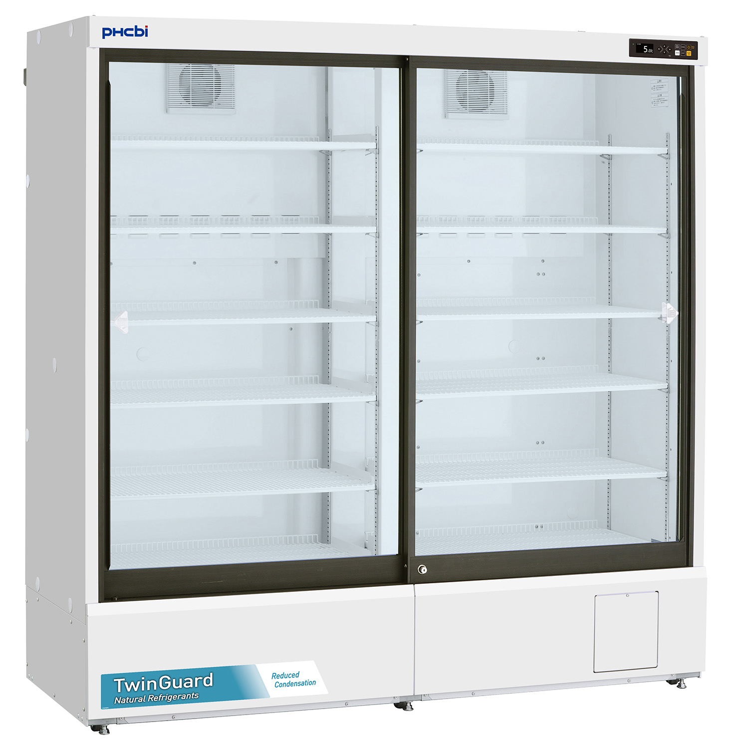 PHCbi TwinGuard Natural Refrigerants 41.1 Cu. Ft. Pharmaceutical Refrigerator | Sliding Glass Door