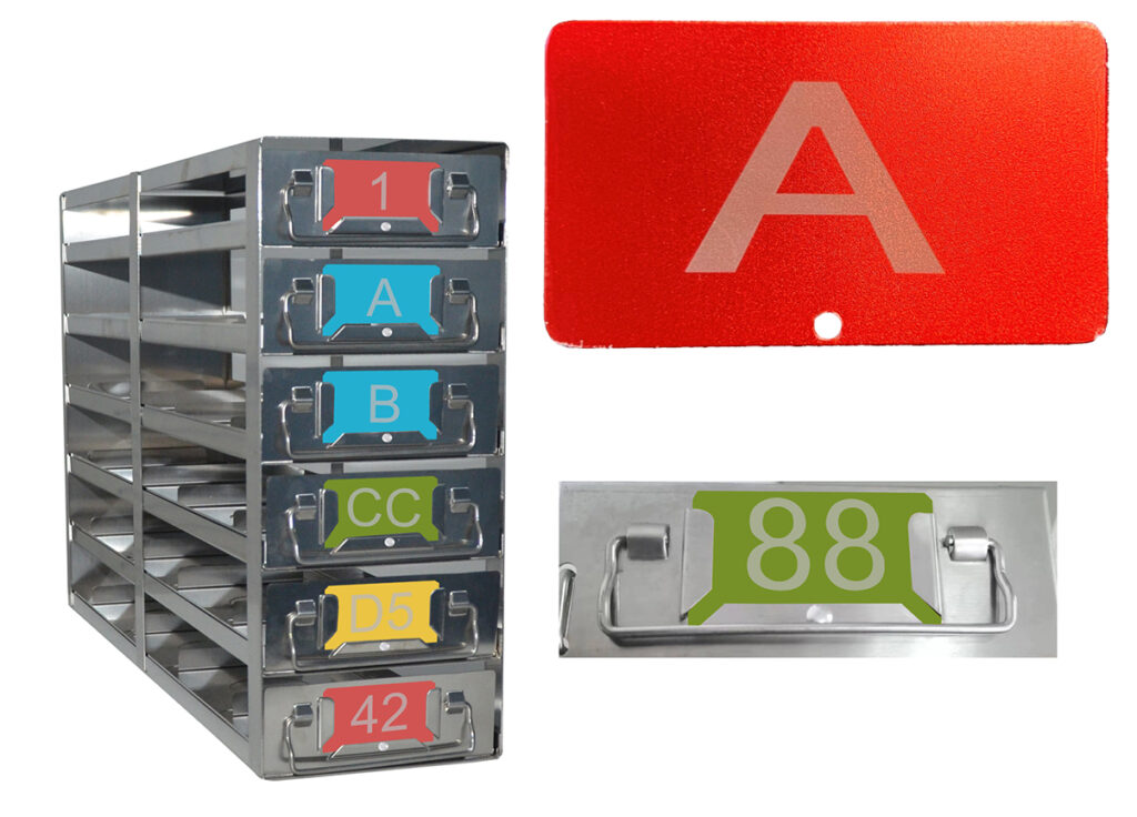 Custom Aluminum Labels for Freezer Racks | Riveted Directly to Freezer ...