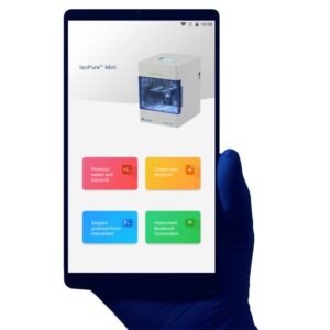 Accuris Android tablet preloaded with IsoPure™ Mini app