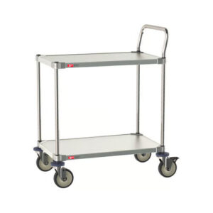 Metro 316 Stainless Steel Lab & Cleanroom Carts | 2 Shelves | 18” x 30”