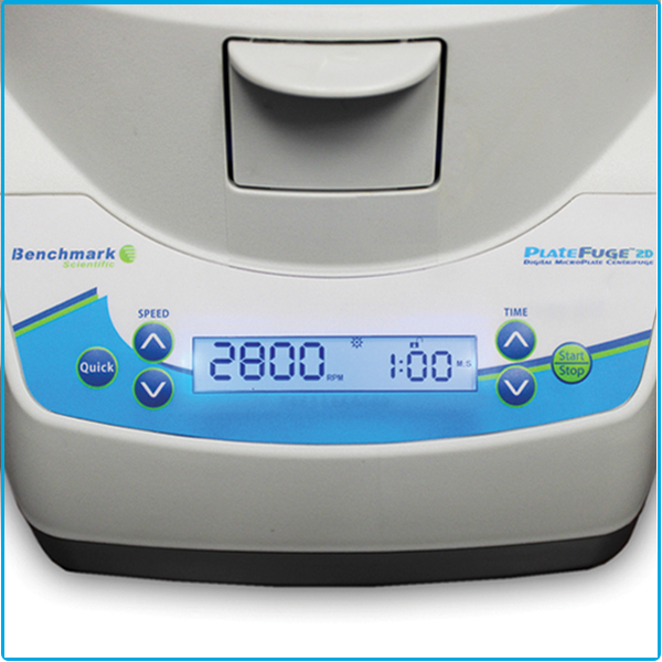 Benchmark Scientific Platefuge 2D Digital Microplate Centrifuge with Rotor (2 x PCR Plates, 2 x Microtiter Plates or 24 x 0.2ml PCR Strips)